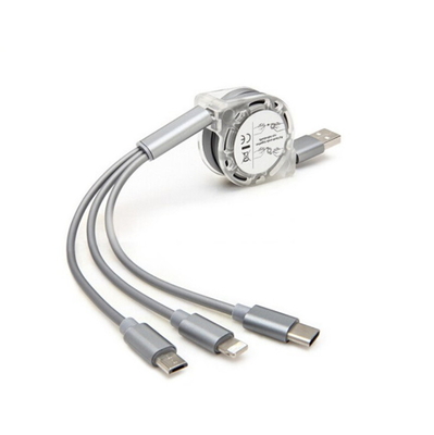 Length 120cm 3A Fast Charging USB Cables Metal Shell Connector
