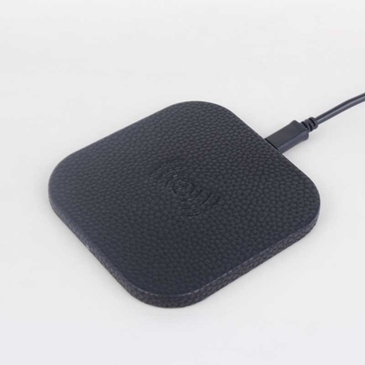 Qi 10W Fast Wireless Charging Pad Premium PU Leather Inductive