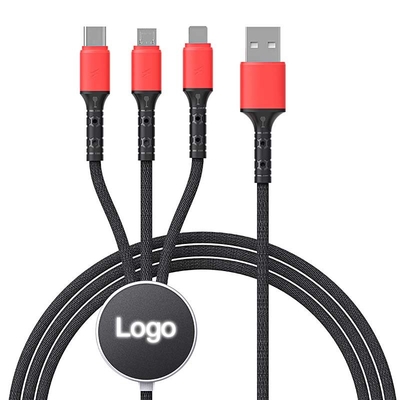 Nylon Length 120cm USB Fast Charge Cable Custom Red  Black Green